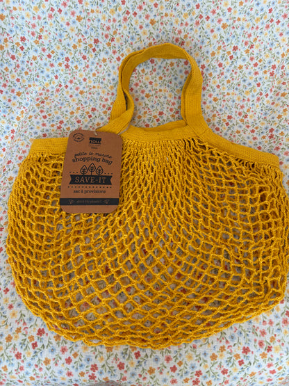 Petite Le Marche Gold Net Shopping Bag