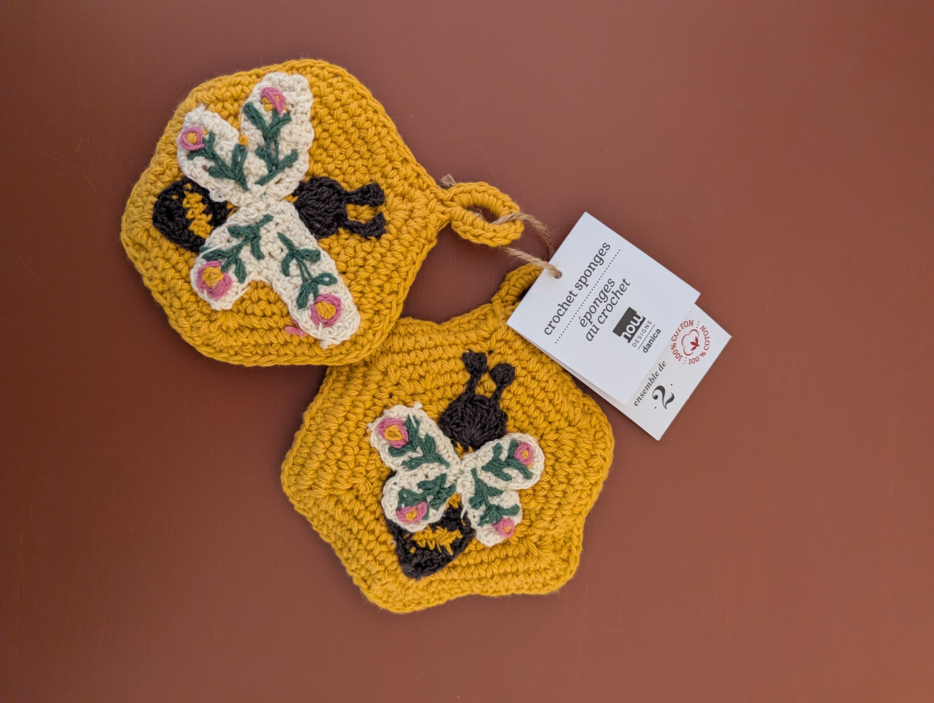 Danica - Bee Garden Crochet Sponges - Set of 2